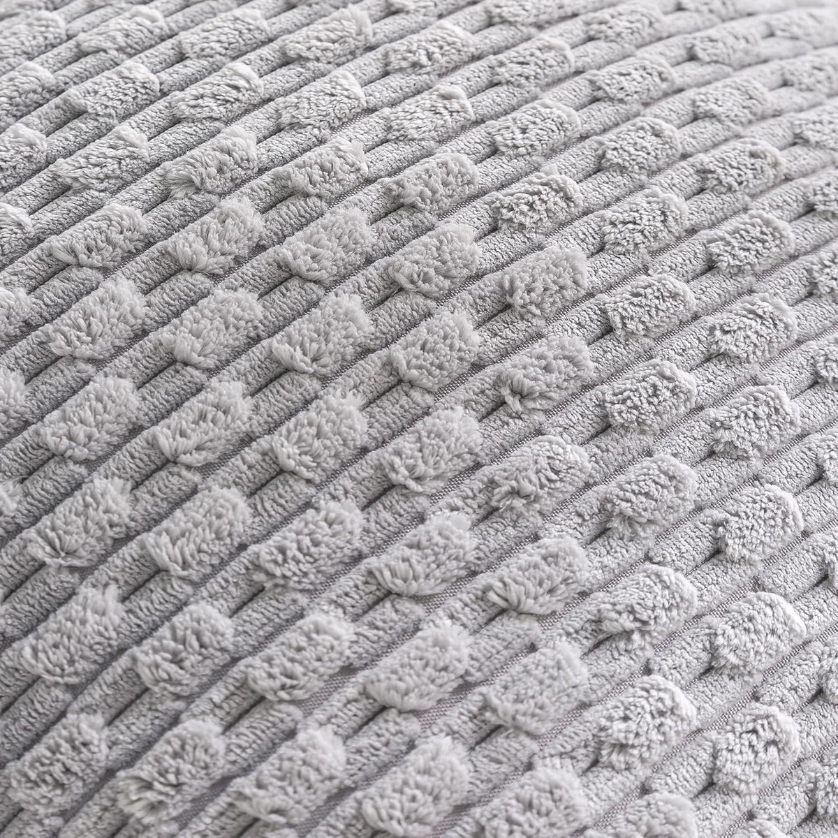 Set of 4 Neutral Decorative Throw Pillow Covers 18x18 Inch Corduroy Pillow Covers for Bed Couch Sofa Living Room Soft Square Cushion Cases
